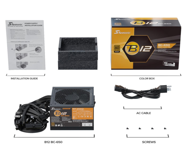 Seasonic B12 650W 80 Plus Bronze - 1058664 - zdjęcie 6